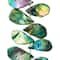 12 Pack: Green Aurora Borealis Shell Teardrop Beads, 32mm by Bead Landing™
